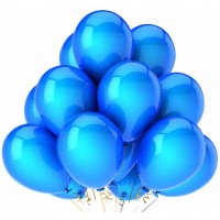 10 шт голубых воздушных шаров металлик