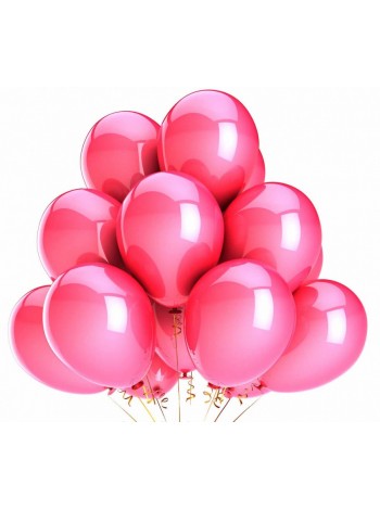 20 шт розовых воздушных шаров металлик
