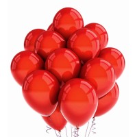 30 шт красных воздушных шаров металлик