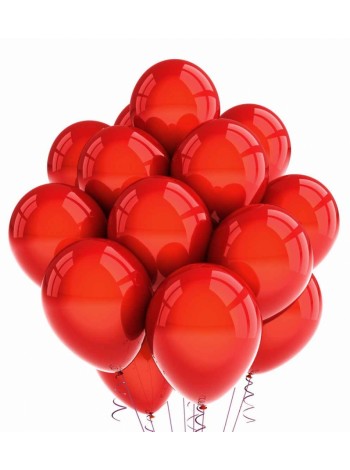 30 шт красных воздушных шаров металлик
