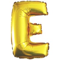 Шар (40''/102 см) Буква, E, Золото, 1 шт.