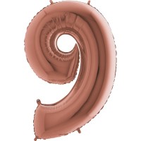 Шар Розовое золото 9/91 см с гелием