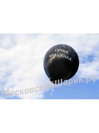 Черный Оскорбительный шарик " СУЧКА КРАШЕНАЯ " № 5