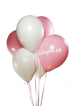  Пастель Бело-Розовые 35 см