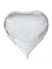 Сердце фольгированное с гелием СЕРЕБРО 91 см