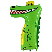 Шар цифра 7 Крокодил 103 см