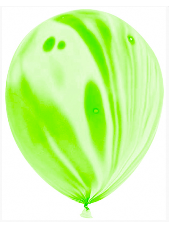 Мраморный воздушный Шар с гелием Зеленый Агат 30 см - 1 Штука