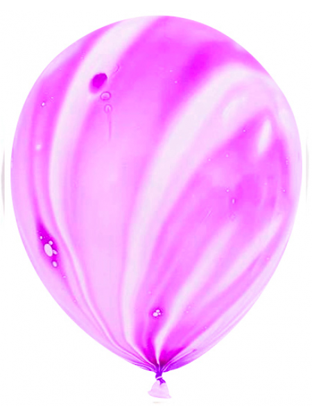 Мраморный воздушный Шар с гелием (12''/30 см) Фиолетовый, агат - 1 Штука
