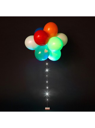Светящиеся воздушные шары на ленте Ассорти 1 шт